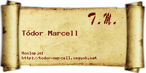 Tódor Marcell névjegykártya